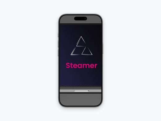 Application mobile Steamer pour connecter les joueurs écran d’accueil de l’application Steamer conçue pour mettre en relation des joueurs compatibles