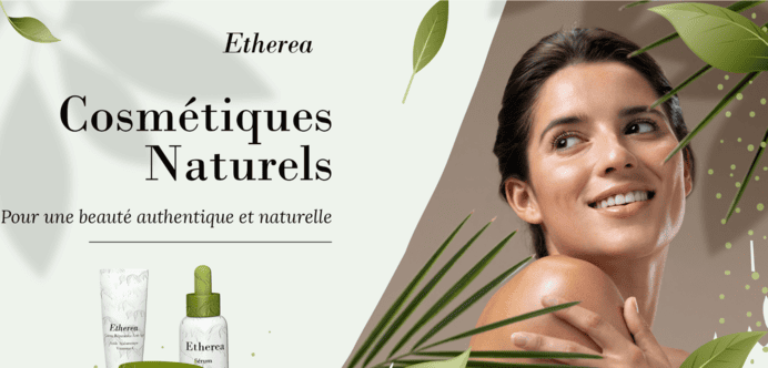 boutique en ligne de cosmétiques naturelles avec crèmes et produits de beauté illustrant une expérience e-commerce fluide et optimisée