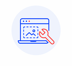 ordinateur portable avec une clé à molette illustrant une image en ligne qui ne reflète pas la qualité du travail