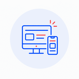 site internet affiché sur ordinateur et mobile représentant une présence digitale moderne et structurée