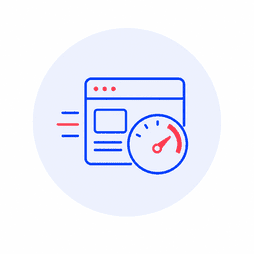 illustration d’un site internet rapide avec indicateur de performance et écran d’ordinateur